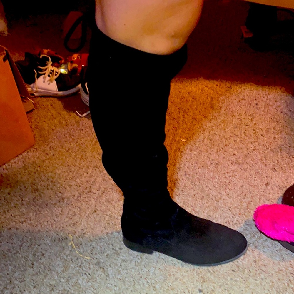 Suede knee high boots ybs